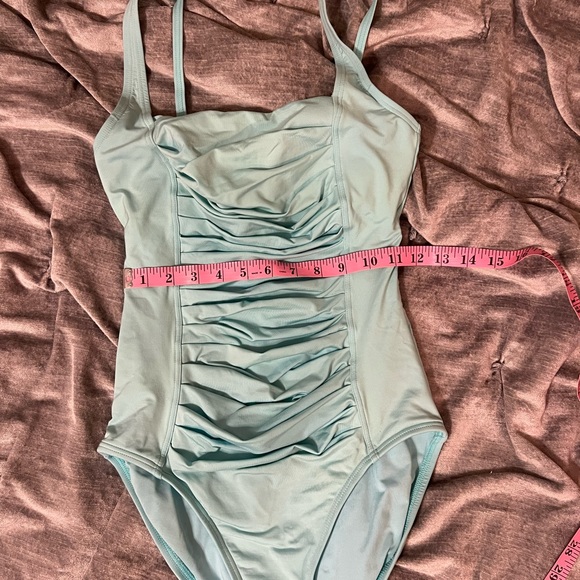 Blue Ruched tummy control Calvin Klein swim / bathing suit size 6 - Picture 5 of 16
